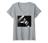 Women's Devo Mark Mothersbaugh Live Photo By Martin O'Neill V-Neck T-Shirt