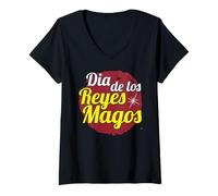 Womens Dia De Los Reyes Magos V-Neck T-Shirt