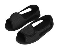 Womens Diabetic Shoes Extra Wide Edema Swollen Shoes Comfort Elderly Slippers Adjustable Surgical Footwear Open Toe Sandals Orthopaedic Shoe for Diabetic Feet Anti Slip Breathable Summer Slipper UK5