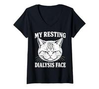 Women's Dialysis Session Humor Renal Dialysis Patient V-Neck T-Shirt
