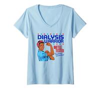 Womens Dialysis Warrior a Women's Dialysis Shirt for Patients V-Neck T-Shirt