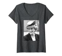 Womens Diana Princess of Wales Royal Family Visit 1985 V-Neck T-Shirt
