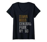 Womens Diana Ross - Central Park 1983 V-Neck T-Shirt