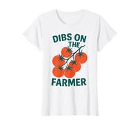 Womens Dibs on the Farmer Tomato Farm Garden Lovers T-Shirt