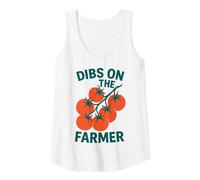 Womens Dibs on the Farmer Tomato Farm Garden Lovers Tank Top