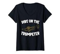 Women's Dibs on the Trumpeter V-Neck T-Shirt