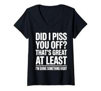 Women's Did I Make You Mad Thats Great At Least Im Right V-Neck T-Shirt