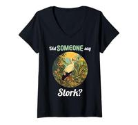 Womens Did Someone say Stork? Storks Stork V-Neck T-Shirt