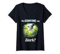 Womens Did Someone say Stork? Storks Stork V-Neck T-Shirt