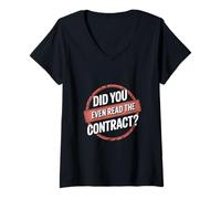 Womens Did You Even Read The Contract Lawyer Legal Humor ------ V-Neck T-Shirt