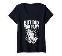 Women's Did You Pray Prayer Warrior V-Neck T-Shirt