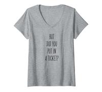 Womens Did You Put in A Ticket Funny Tech Support Worker V-Neck T-Shirt