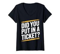 Womens Did You Put In A Ticket IT Guy Computer Tech Support V-Neck T-Shirt