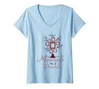Womens Die with Memories Not Dreams Family Tree Photo Frame Funny V-Neck T-Shirt