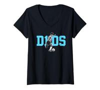 Women's Diego Maradona D10S La Mano de Dios Retro Soccer Legend V-Neck T-Shirt