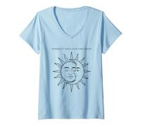 Womens Different Vibe Same Friendship Day Best-Friend BFF Space V-Neck T-Shirt
