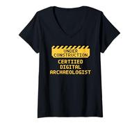 Women's Digital Archaeologist 90s Webmaster V-Neck T-Shirt