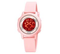 Womens Digital Watches LED Screen Silicone Strap Watch Military Multifunction Waterproof Alarm Stopwatch LED Backlight Outdoor Sports Watch, B Pink, Fashion, Sport, Simple