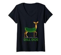 Womens Dill Doe Funny Adult Humor Inappropriate Nature Deer Naughty V-Neck T-Shirt