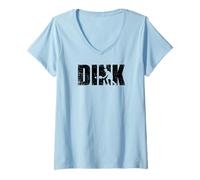 Women's Dink Pickleball Player Silhouette Court Love V-Neck T-Shirt