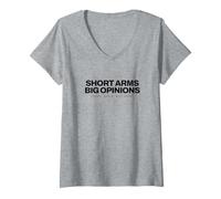 Women's Dinosaur - Short Arms Big Opinions - Dino Lover V-Neck T-Shirt
