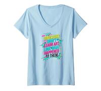 Women's Dinosaurs Didnt Learn Art Look What Happened to Them Teacher V-Neck T-Shirt
