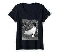Women's Dionne Warwick in London Garden Walk On by 1965 V-Neck T-Shirt