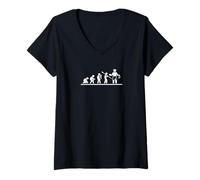 Womens Dionysus Evolution Ancient Greek Gods Goddess - Medusa Greek V-Neck T-Shirt