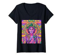 Women's Dionysus Greek Mythology God Wine V-Neck T-Shirt