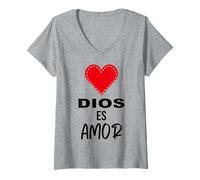 Womens Dios ES Amor V-Neck T-Shirt