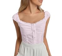 Women's Dirndl Blouse, Cap Sleeves, Dirndl Blouse for Buttons, Traditional Blouse, Long Slim Fit, Simple Traditional Blouse, Elegant Dirndl Blouse, Traditional Lace Blouse, Bavarian Outfit, Costume
