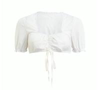 Women's Dirndl Blouse Lace Dirndl Blouse White Costume Blouse V Neck with Drawstring Simple Costume Blouses Elegant Dirndl Blouses Costume Lace Blouse Bavarian Outfit Costume Fashion for Oktoberfest