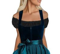 Women's Dirndl Blouse, Off-the-Shoulder Dirndl Blouse, White Costume Blouse, Lace, Short Sleeve, Simple Traditional Blouse, Basic Elegant Dirndl Blouses, Traditional Lace Blouse, Bavarian Outfit