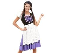 Women's Dirndl Modern Costume Dress Midi Knee-Length Dirndl Dress Including Dirndl Apron 2-Piece Traditional Dress Bavarian Costume Outfit Elegant Costume Fashion Dirndl Dresses Modern for Oktoberfest