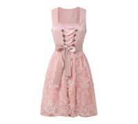 Women's Dirndl Red Costume Dress Short Dirndl Dress Including Dirndl Apron 2-Piece Traditional Dress Dirndl Dresses Modern Bavarian Costume Outfit Elegant Costume Fashion for Oktoberfest