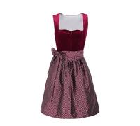 Women's Dirndl Velvet Costume Dress Midi Dirndl Dress Including Dirndl Apron 2-Piece Dirndl Dresses Modern Bavarian Costume Outfit Elegant Costume Fashion Costume Dress for Oktoberfest