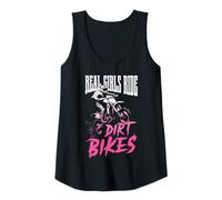 Womens Dirt Bike Girl Motocross Enduro Rider Pink Funny Motorcycle Tank Top
