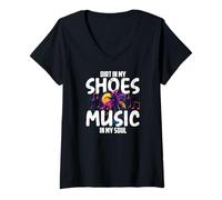 Womens Dirt in My Shoes Music in My Soul V-Neck T-Shirt