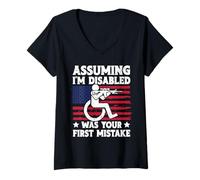 Women's Disabled Veteran V-Neck T-Shirt
