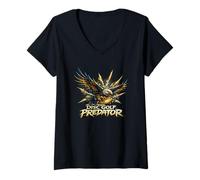 Women's Disc Golf Eagle Frisbee Frolf Player Gift Tee V-Neck T-Shirt