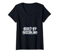 Women's Discipline Driven Motivation Retro Mindset Design V-Neck T-Shirt
