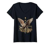 Womens Discipline Inspiration for Christian Motivation Message V-Neck T-Shirt