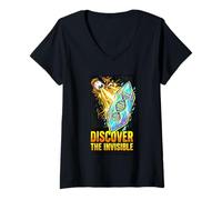 Women's Discover The Invisible DNA Genetics Science Biology V-Neck T-Shirt