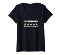 Women's Disembarkation 1 Star Funny Cruise Vacation V-Neck T-Shirt
