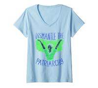 Women's Dismantle The Patriarchy Feminism Womens Rights Feminist V-Neck T-Shirt