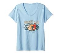 Womens Disney A Goofy Movie The Perfect Cast Goody Bigfoot Poster V-Neck T-Shirt