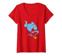 Womens Disney Aladdin Genie Lamp V-Neck T-Shirt