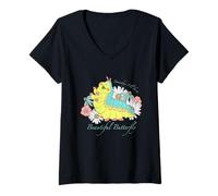 Womens Disney and Pixar’s A Bug's Life Heimlich Beautiful Butterfly V-Neck T-Shirt