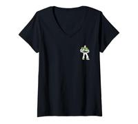 Womens Disney and Pixar's Toy Story Buzz Lightyear Pocket Logo V-Neck T-Shirt
