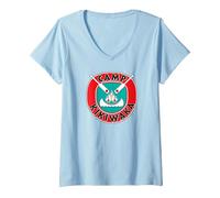 Women's Disney Channel Bunk'd Camp Kikiwaka V-Neck T-Shirt, Baby Blue, Large